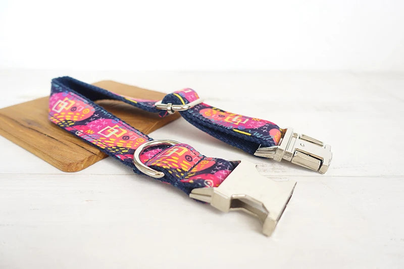 THE DEEP GRAFFITI Engraved Dog Collar