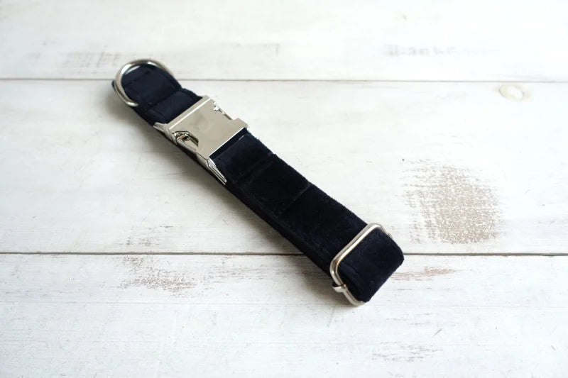 THE BLACK Engraved Dog Collar