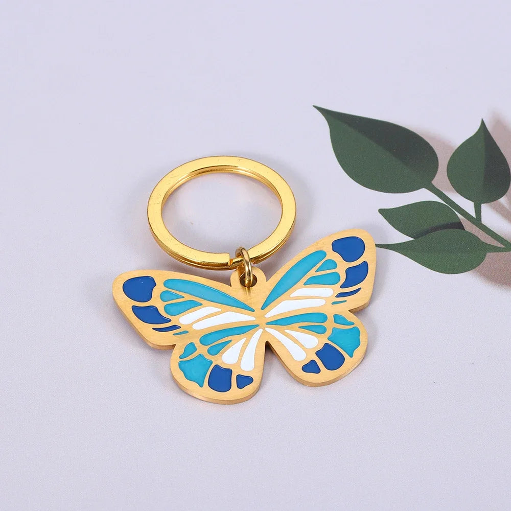 Butterfly Dog ID Tag