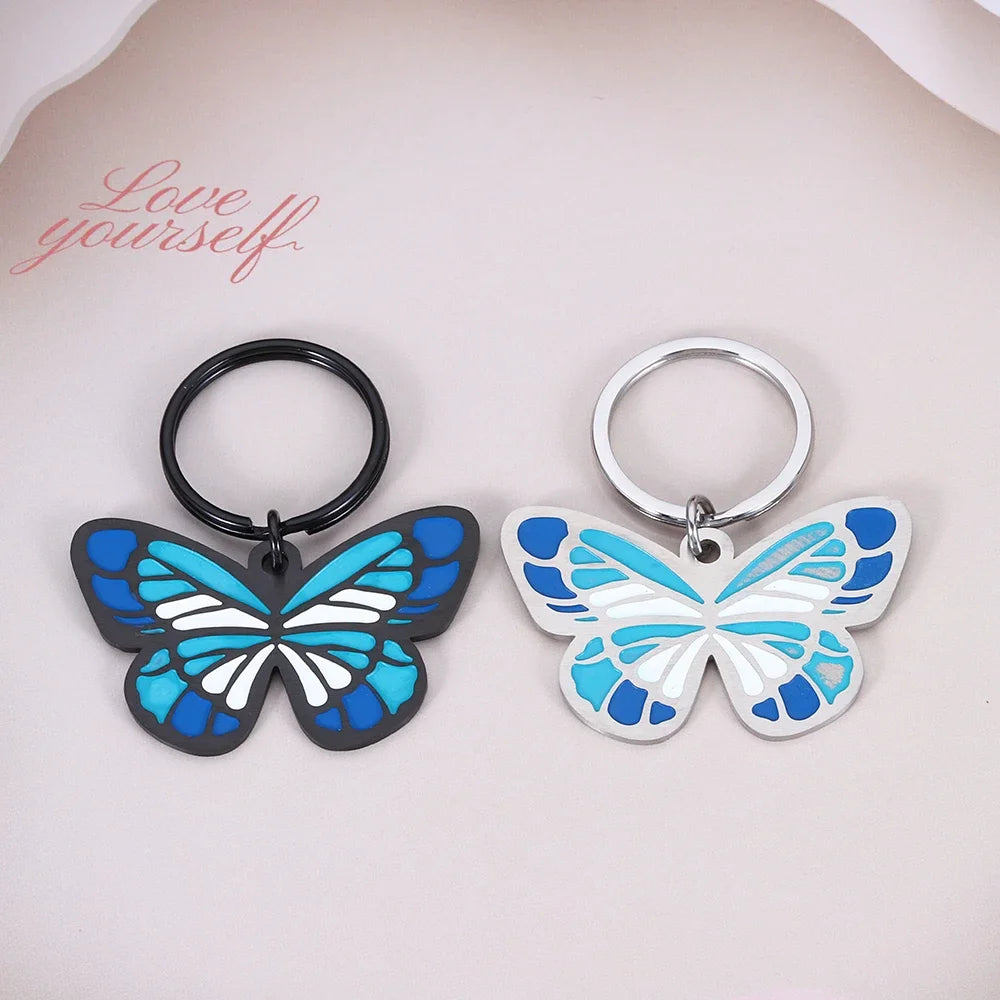 Butterfly Dog ID Tag