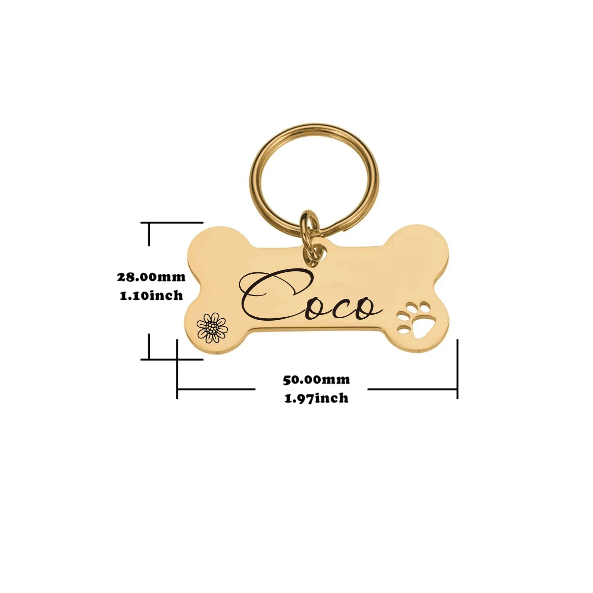 Bone Shaped Premium Dog ID Tag