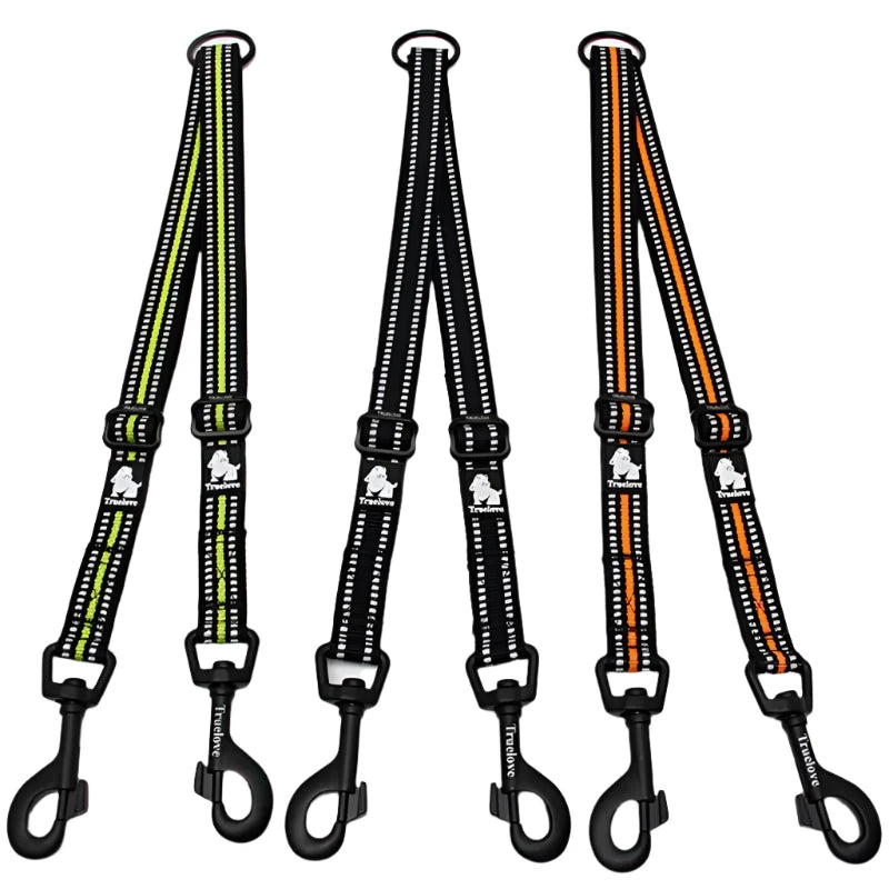Reflective Nylon Double Dog Leash Splitter