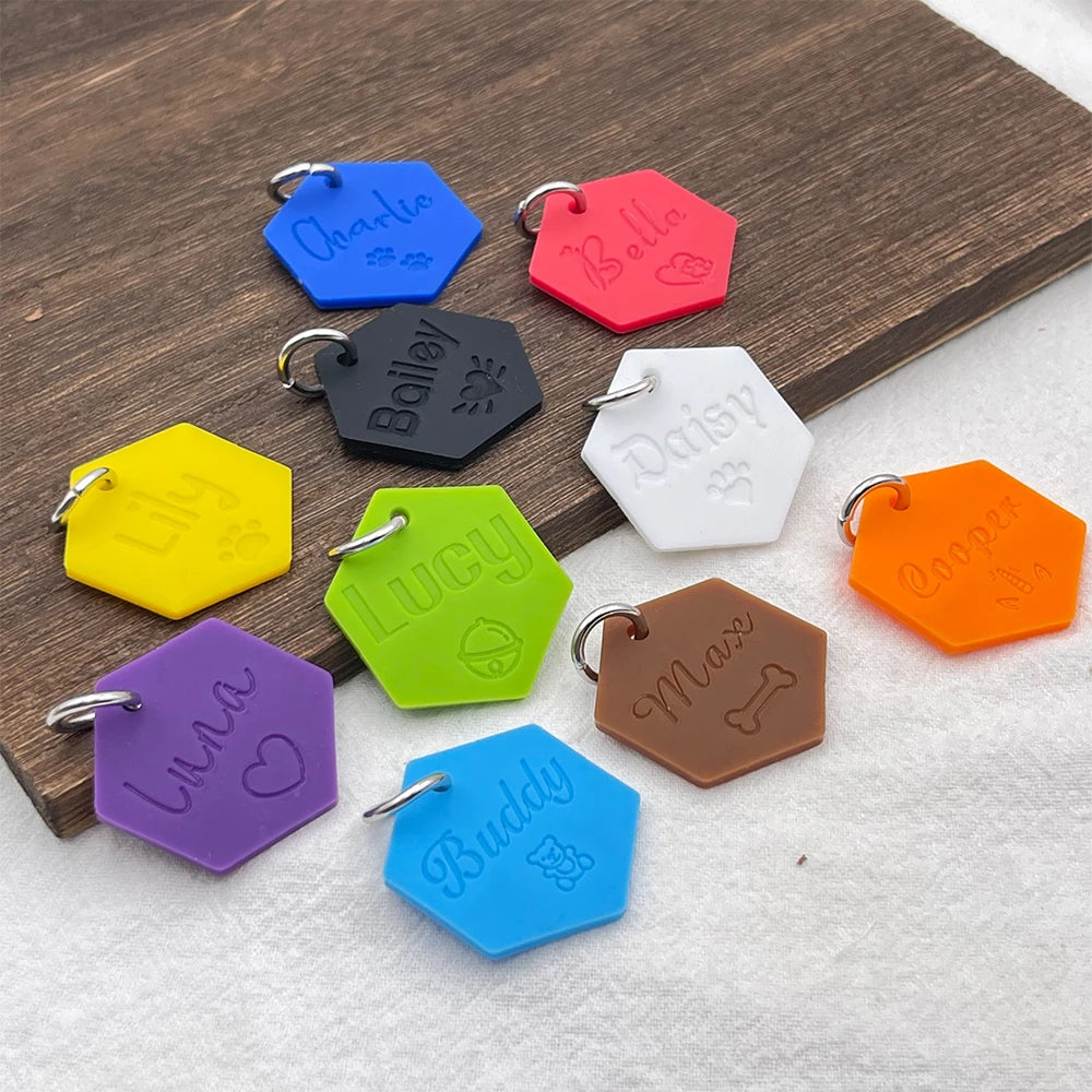 Silicone Hexagon Dog ID Tag