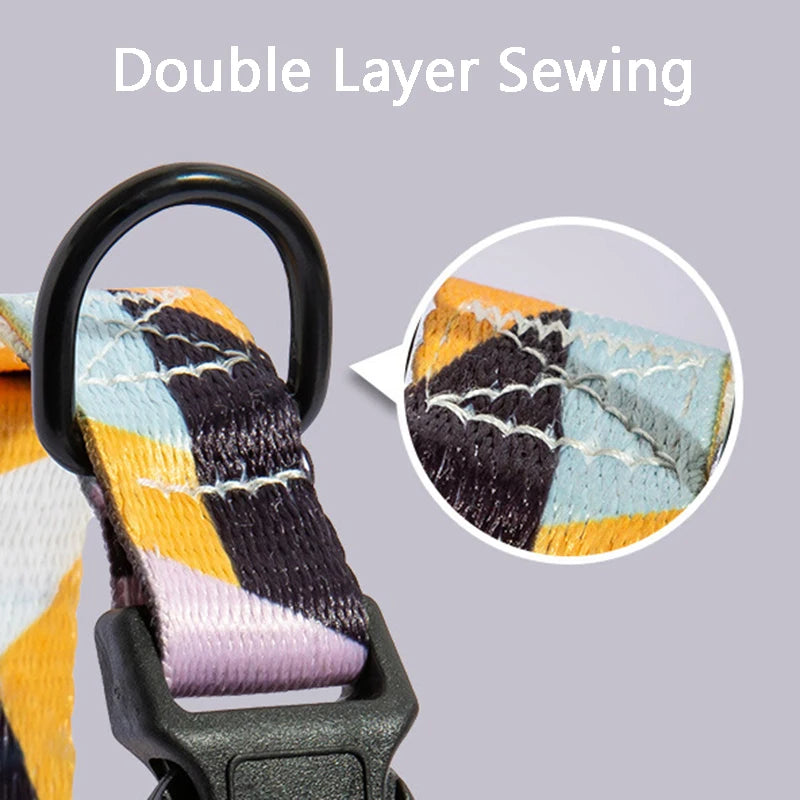 Bohemian Nylon Dog Collar and Leash Set