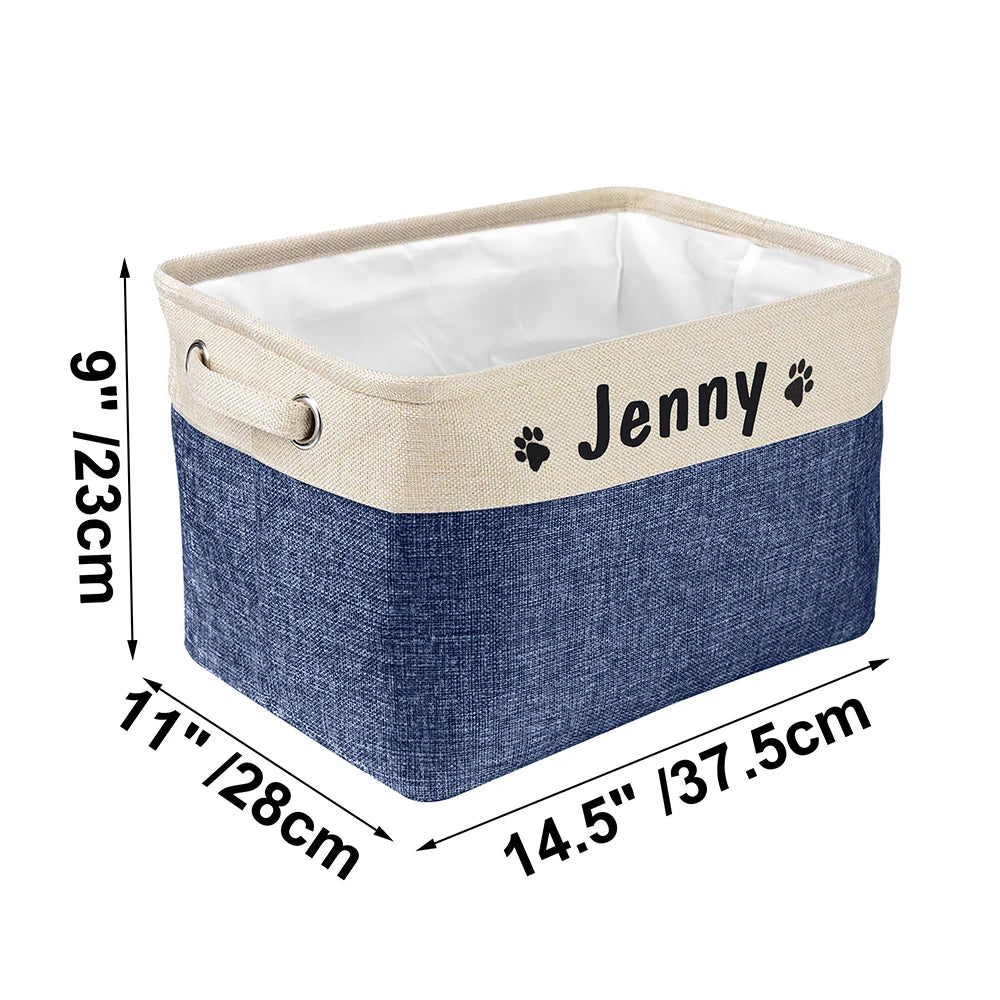 Personalised Dog Toy Basket