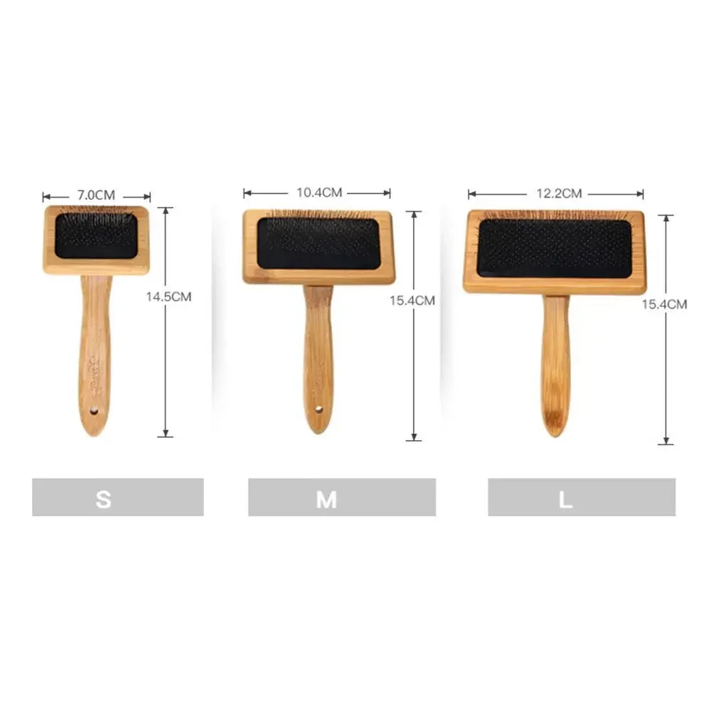 Natural Bamboo Handle Dog Brush