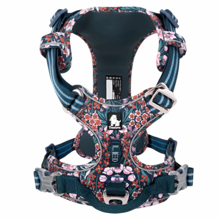 Floral No Pull Dog Harness
